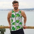 thumbnail image 6 of Gukieu Broccoli 2 Print Men's Quick Dry Fitness Vest, Round Neck Sleeveless Fitness Bodybuilding Top-Medium, 6 of 7