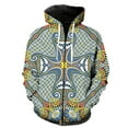 thumbnail image 1 of Sudadera con capucha estilo nacional retro para hombre, con cremallera, estilo Harajuku, divertida, de manga larga, con estampado 3D, chaquetas con capucha, estilo hip hop., 1 of 6