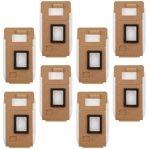 Bolsa para el polvo para Roborock S7 / S7+ Aspiradora Base de vaciado automático, 3L de gran capacidad Xiaomi Roborock S7 / S7+ Piezas de repuesto Source Factory Juego de accesorios (8 PAQUETES)