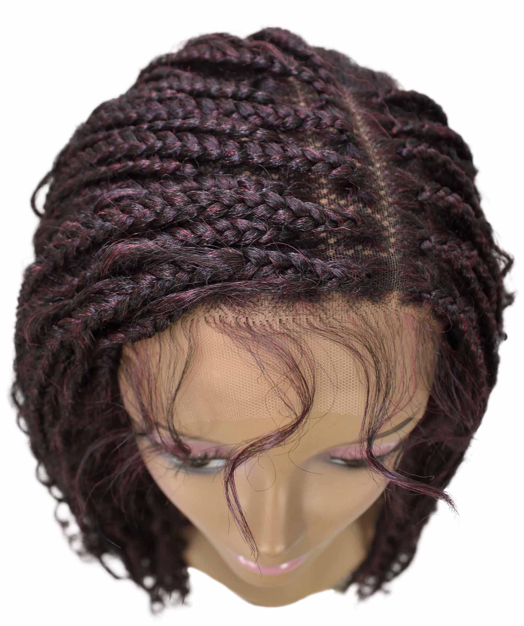 LUXLUXE Hailey 30" Box Braid Wig for Black Women | 4x4 Closure Glueless Lace Front Synthetic Wig Pre-Plucked, Heat Resistant Fiber
