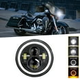 thumbnail image 2 of 2Pcs 7 inch Car Motorcycle Headlight with DRLTurn SignalLow Beam/ 7'' Round Headlight 6000K 140W IP67 Waterproof, 2 of 7