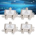 thumbnail image 1 of 2 Way Digital Coaxial Splitter, Easy Installation 4PCS Improved Performance Coaxial Cable Splitter RG6 Compatible  for Internet for TV, 1 of 7