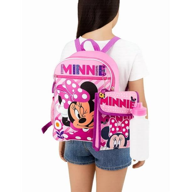 Set Mochila con Lonchera, Llavero, Bote para el Agua y Clip De tu Personaje Favorito