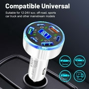 Yimiti 6 Ports Car Charger Fast Charging Pd Car Phone Charger Type C Adapter In Car,White