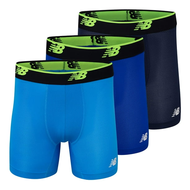 Calzoncillos bóxer New Balance Mesh 5 No Fly para hombre (paquete de 3)