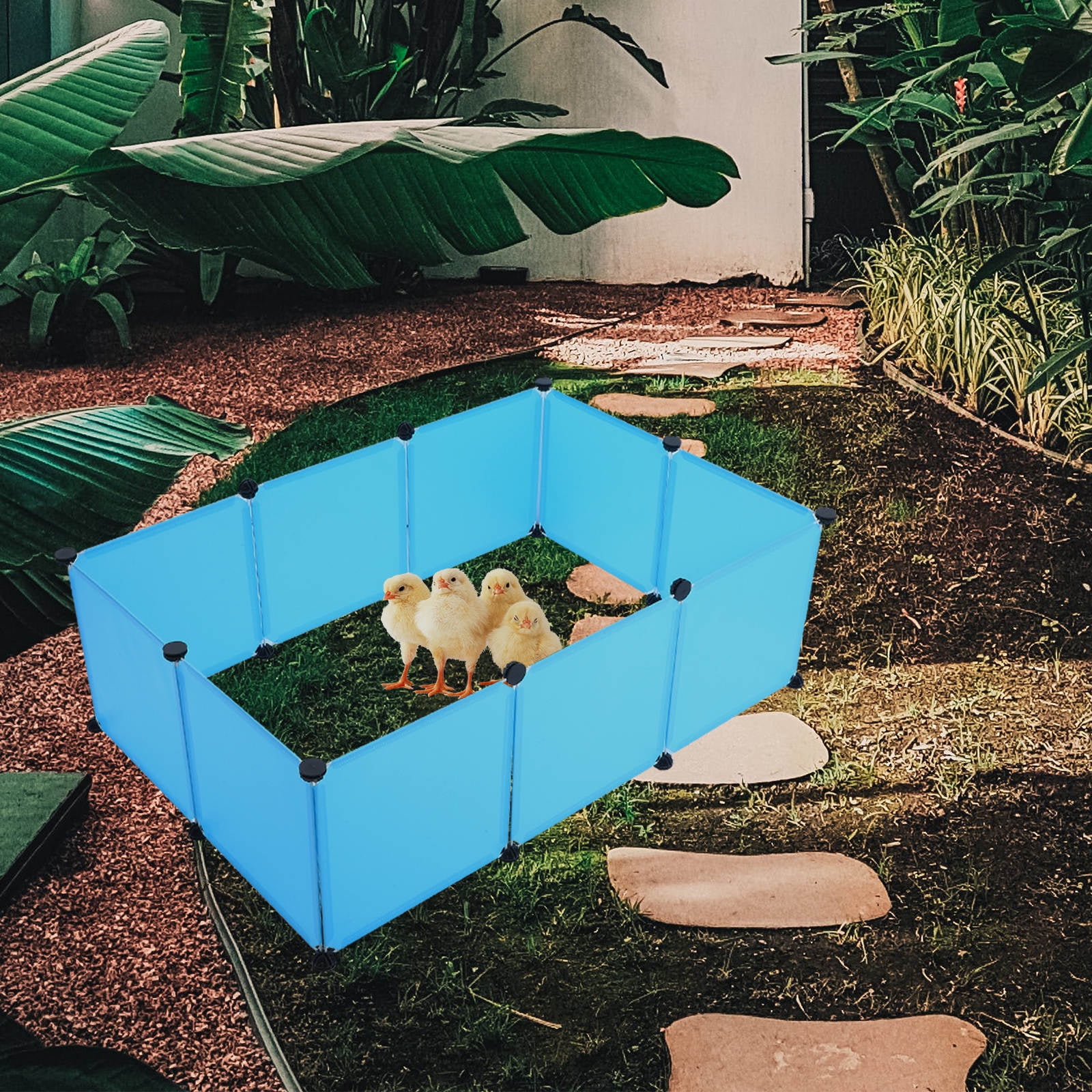 RENACLIPY 20-Piece Sky Playpen with Rectangular Panels, Pet Play Yard Enclosure for Small Dogs and Pets
