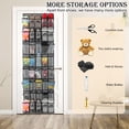 thumbnail image 7 of ZOWWKLLY Over the Door Shoe Organizer, Hanging Shoes Organizer with 40 Breathable Mesh Pockets, Large Capacity Shoe Rack for Closet, Non-woven Fabric Space Saving Hanging Storage Holder,Grey, 7 of 7