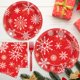 thumbnail image 5 of Juego de vajilla ZOIIWA para fiesta de Navidad, 200 piezas, desechables, 5 of 7