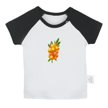

Nature Pattern Sea Buckthorn T shirt For Baby Newborn Babies T-shirts Infant Tops 0-24M Kids Graphic Tees Clothing (Short Black Raglan T-shirt 12-18 Months)