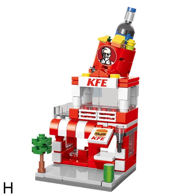 Street View Snack Street Music Compatible Small Particle High Building Blocks Boxed Children'S Educational Aerospace Assembly Toys For Boys And Girls