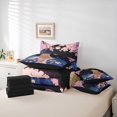 thumbnail image 6 of Manfei Kawaii Capybara 7-Piece Twin Bedding,Cartoon Flowers Print Bedding Comforter Set,Pink Blue,Black Reversible, 6 of 7