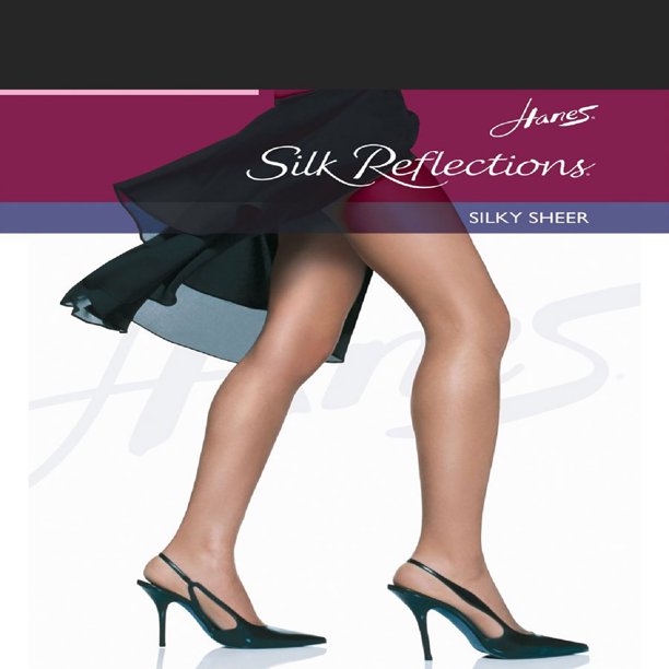 Hanes Hanes Silk Reflections NonControl Top Reinforced Toe Pantyhose