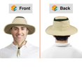 thumbnail image 2 of Maxmix Chapeau Sun à Grand Bord pour Hommes et Femmes Protection Sun Extérieur Chapeau Boonie / Ajustement Réglable, Chapeau d'Été Respirant pour Safari Randonnée Pêche - Beige, 2 of 9