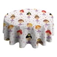 thumbnail image 4 of Ballet Princess Girls Pattern Round Tablecloth 60"x60",Wrinkle Wipeable Table Cloth for Kitchen Dining Room Picnic Patio Party, 4 of 6