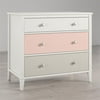 Little Seeds Monarch Hill Poppy White 3 Drawer Dresser, Peach and Taupe Drawers