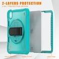 thumbnail image 6 of for iPad mini 6th Gen 8.3" 2021 Rugged Case, 360 Rotating Hand Strap Stand/Pencil Holder/Adjustable Crossbody Strap, [2 In 1] Protective for iPad mini 6th Gen 8.3" 2021, Blue, 6 of 12