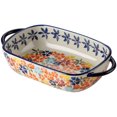 thumbnail image 1 of MasteelfCA Binaural Baking Pan Home Cheese Baked Rice Plate Dinner Food Storage Plate, 1 of 9