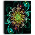 thumbnail image 2 of Fleur Fractale Brillante Parfaite en Vert - Impression sur Toile Florale, 2 of 3