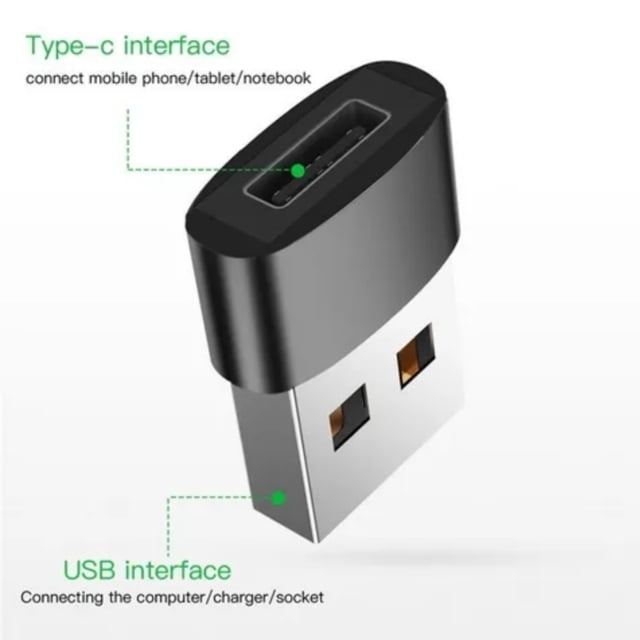 Adaptador USB C hembra a USB A macho, convertidor OTG