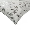 thumbnail image 5 of Natural Torino Cowhide Pillow 2-Piece Black Silver 18x18 Soft Indian Leather, 5 of 5