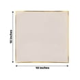 thumbnail image 3 of Balsa Circle 10 Concave Taupe 10" Square Disposable Salad Dinner Plastic Plates Gold Trim Party Events Decorations, 3 of 8