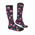 thumbnail image 4 of Lsque Skull rainbow color mushroom Printed Crew Socks Men's Women's LightWeight Thin Casual Calf Socks ,Knee High Socks,Cotton Socks, 4 of 9