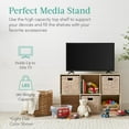 thumbnail image 6 of 6-Cube Storage Organizer, 11in Shelf Opening, Bookcase, Display Shelf, Customizable w/ 3 Removable Back Panels –Greige, 6 of 18