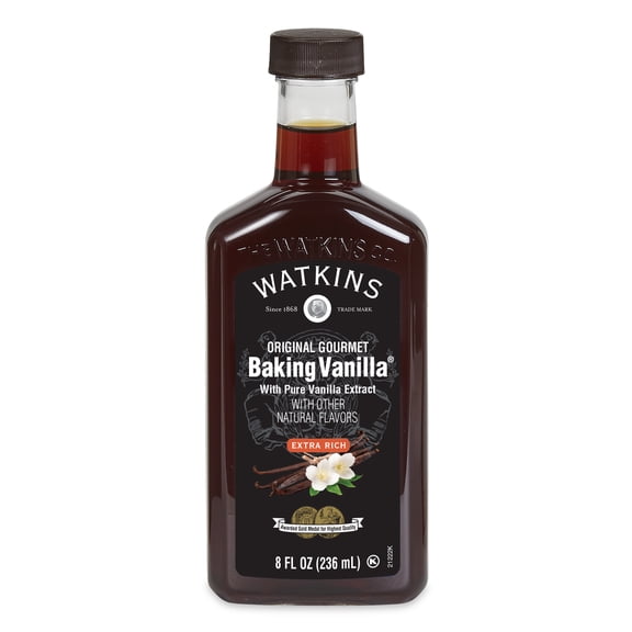 Watkins Original Gourmet Baking Vanilla, 8 fl oz – Rich Vanilla Flavor for Everyday Baking & Desserts
