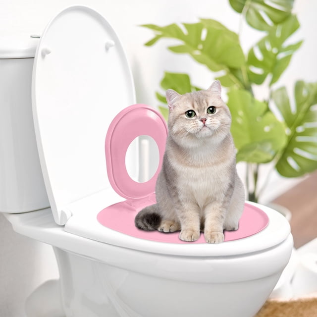 Cat Toilet Training Kit | Toilet Training System | Easy Teach Methods | Reusable Trainer Tool | Pet Cleaning Solution