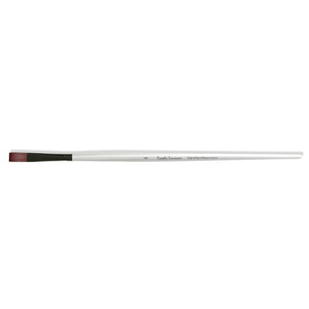 UPC: 0038372013977 | Robert Simmons Simply Simmons Extra-Firm Synthetic Long Handle Brush Flat 4
