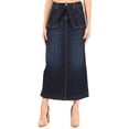 thumbnail image 4 of Fashion2Love Women's Juniors/Plus Size Long Pencil Stretch Denim Skirt, 4 of 6