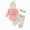 R001-Pink, variant on NOLDARES Newborn Infant Baby Girl Fall Winter Clothes Outfits Ruffle Romper 3Pcs Pants Sets Toddler Girls Clothing Set(Pink,3-6 M)