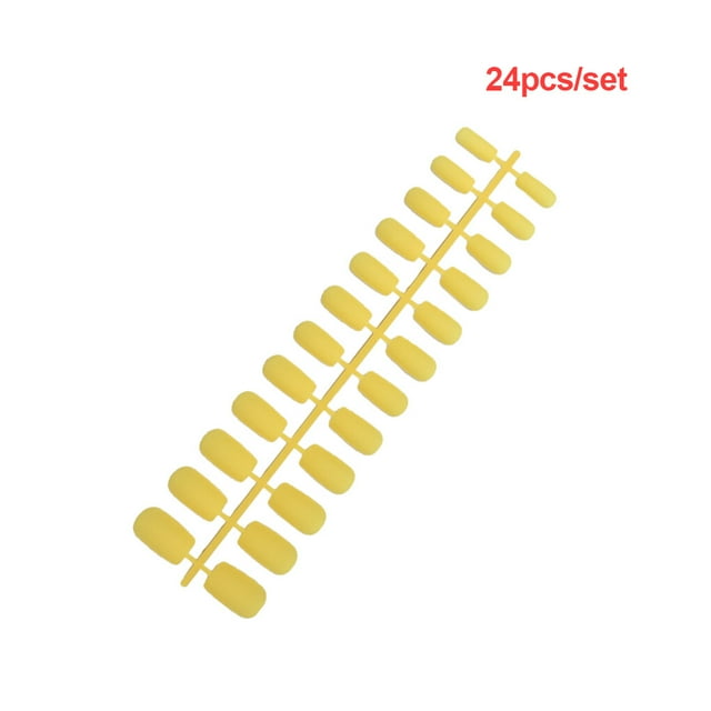1 Set Glue on Nails Medium Length Length Finger Decorative Files Stick Full Cover Wraps Art Decals Artificial Beauty Tool Manicure Kit Decorations 27