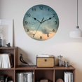 thumbnail image 3 of Wall Clock 14 inch Ombre Blue Red Sky Birds Battery Operated Clocks Silent Non-Ticking Wallclock Vintage Style Round Decorative Wall Clocks for Home Office School, 3 of 8