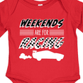 thumbnail image 4 of Inktastic Weekends Are for Racing Race Car Silhouette and Racing Flag Boys or Girls Long Sleeve Baby Bodysuit, 4 of 5