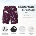 thumbnail image 3 of Fuzoiu Space Dinosaur Print Men's Swim Shorts,Quick-Dry Double-Layer Swim Trunks,Board Trunks,Beach Shorts Swimwear Bathing Suits-X-Large, 3 of 6