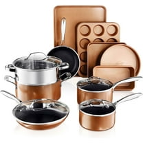 Gotham Steel 15 Pc Nonstick Pots and Pans Set, Ceramic Cookware Set, Kitchen Cookware set with Bakeware, Non Stick Cookware Set, Oven/Dishwasher Safe