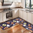 thumbnail image 3 of Kitchen Rugs Sets Of 2,Halloween Ghost & Pumpkin Pattern Anti Fatigue Kitchen Mat Rugs Non Slip Washable,Decorative Kitchen Floor Mats for Kitchen,Sink,Laundry,17"x47"+17"x47", 3 of 5