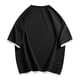 thumbnail image 4 of Ceisia Men's Loose Fit Fake Two-Piece T-shirt Waffle Knit Short Sleeve Round Neck Casual Daily Summer Fall Tee Tops Black L Gifts, 4 of 8