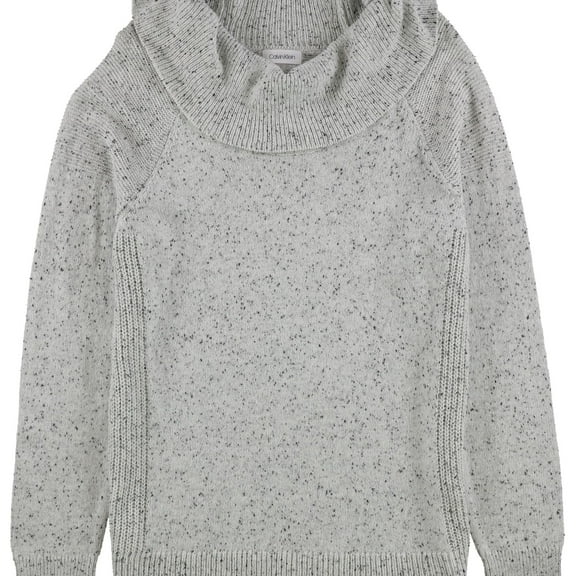 Calvin Klein Womens Mixed Stitch Pullover Sweater, Grey, X-Large