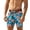 Sky Blue, variant on Mens Swim Trunks With Thong Print Leopard Fake 3d Graphic Hawaii Beach Shorts Boardshorts Gag Gift