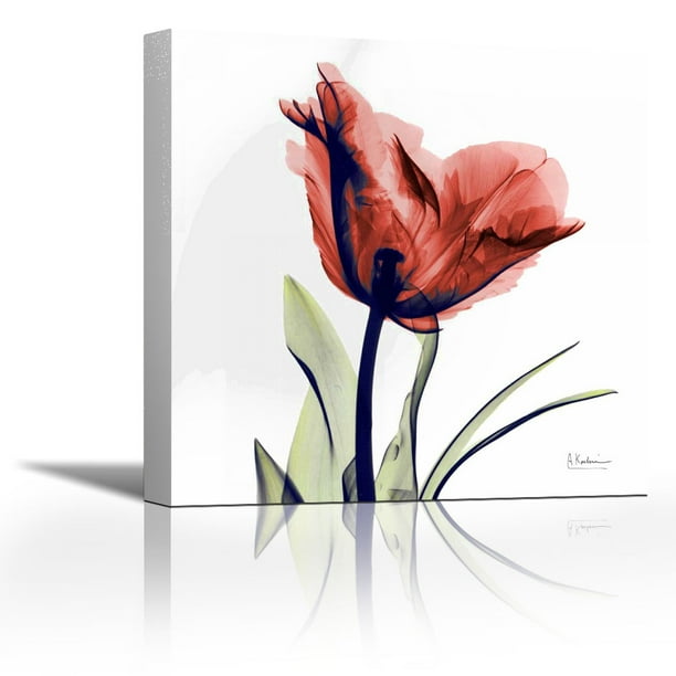 Tulip Red Contemporary Fine Art Giclee on Canvas Gallery Wrap wall