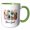 Green/White, variant on 3drose, Slow and Sweet. Summer, Holiday, Farm. Art Brushstroke. Chic Gift, 15oz Mug