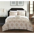 thumbnail image 1 of Chic Home CS8032-BIB-US Cassian 10 Piece Comforter Set Color Block Embroidered Bed In A Bag Bedding, Beige - King, 1 of 1