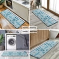 thumbnail image 6 of Blue Geometric Triangle Diamond Pattern Kitchen Rug Mat,Kitchen Runner Rugs Non Skid Washable,Decorative Kitchen Floor Mats for Kitchen,Sink,Laundry,17"x47.2", 6 of 7