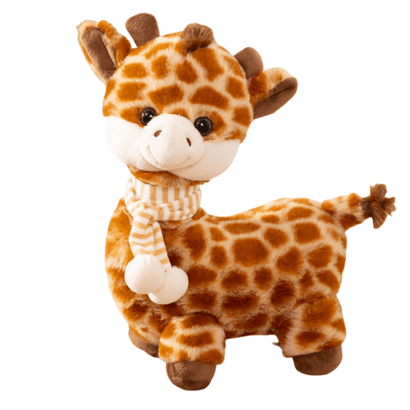 Sweet Mu Cheng-Cute Stuffed Animal Scarf Deer Plush Animal -11.8 '' Giraffe Plush Toy - Super Soft Hug Toy for Girls and Daycare