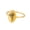 Golden gladiolus, variant on Womens Stainless Steel Flower Ring Elegant Gold Electroplated Floral Design Ring for Women with Intricate Detailing