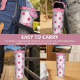 thumbnail image 7 of 30oz Hello Kawaii Cat Cute Stainless Steel Tumbler with Lid and Straw,Spill Proof Travel Cup Double Wall Vacuum Insulated Coffee Mug with Top Handle Pink, 7 of 7