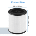 thumbnail image 7 of 2 Pack Filter Replacement Compatible With VAVSEA B-D02H & MOOKA B-DO2L M05 Air Purifier, High-Efficiency Activated Carbon Air Filter for Smoke, Odor, Dander, Pollen, 7 of 7