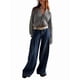 thumbnail image 2 of Pantalones Vaqueros Tubo Lotus para Mujer, de Tiro Medio, Holgados, de Pierna , con Volantes, Plisados y Cordón Ajustable Azul Profundo L, 2 of 8